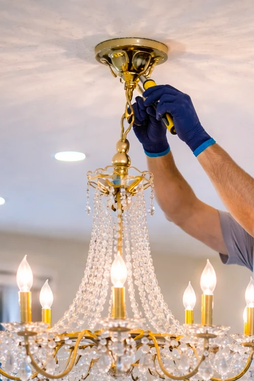 Chandelier installation service