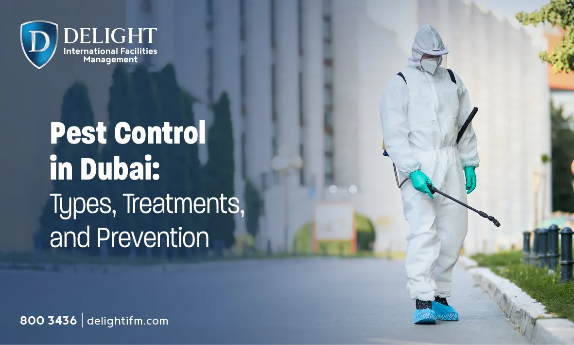 Professional pest control service in Dubai treating a residential property